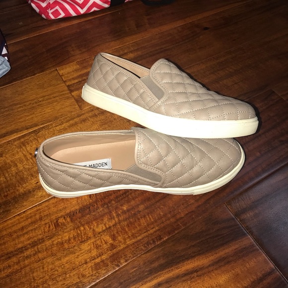 Steve Madden Shoes - Taupe Steve Madden Slip Ons